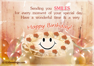 delightful birthday wish for your friend/ sweetheart/ dear one.