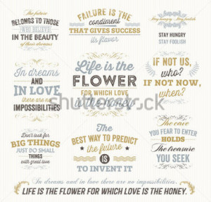 Set of Quotes Typographical Posters, Vector Motivational Quotes for ...