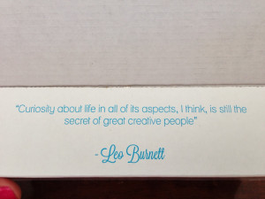Love this quote on the Whimsey Box!