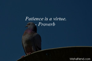 patience-Patience is a virtue.