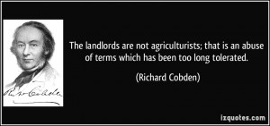 The landlords are not agriculturists; that is an abuse of terms which ...