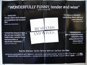 ... AND WIVES (1992) Original Quad Movie Poster - Woody Allen, Mia Farrow