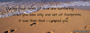 God Footprints in the Sand Quote