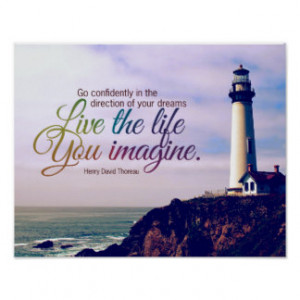 Live The Life You Imagine Motivational Quote Print
