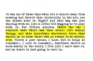 Sometimes there's so much beauty in the world I can't take it and I ...