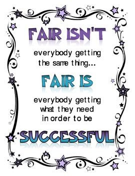 at all grade levels, understanding that fair is not necessarily equal ...