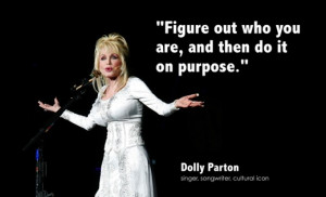 Figure out who you are, and then do it on purpose .”