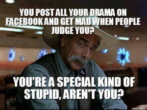 Posting drama on facebook