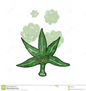 Cartoon Marijuana Leaf Stock Images