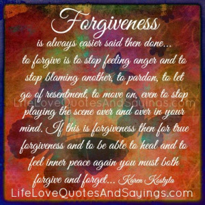 Forgiveness Is Always Easier..