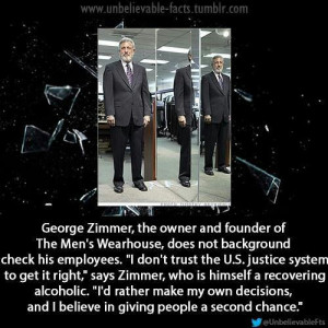 George Zimmer the owner and founder of the Men's Warehouse