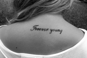 black and white, forever, forever young, tattoo, young, youpromise