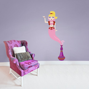genie in a bottle printed wall decal