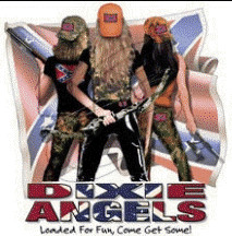 DIXIE ANGELS / 3 GIRL REPRESENTING HUNTING AAND FISHING WITH FLAG ...