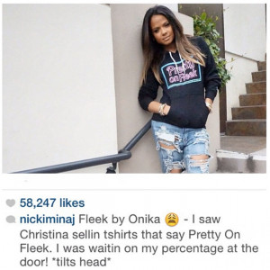... Minaj and Christina Milian Argue Over Use of ‘Pretty on Fleek