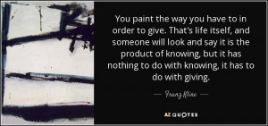 TOP 8 QUOTES BY FRANZ KLINE | A-Z Quotes
