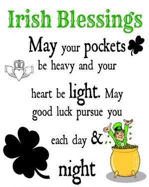 Irish Blessings printable
