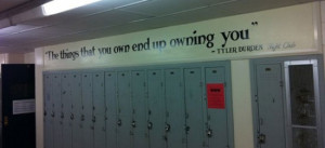 Leaving School Quotes Tyler durden high school