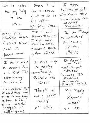 Positive Affirmations Printable Affirmation: healing your body