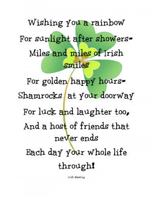 Thought you might want to add a few Irish Blessings to your poetry ...