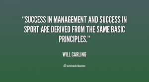 ... and success in sport are derived from the same basic principles