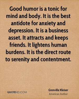 for mind and body. It is the best antidote for anxiety and depression ...
