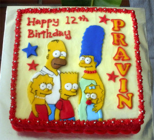 Pin The Simpsons Cakes Bigfatcook Cake Picture Pinterest