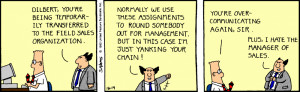 DILBERT gets transferred to field sales