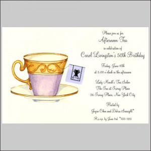 Ladies Tea Invitation Wording