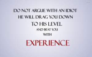 Quotes Idiot Experience