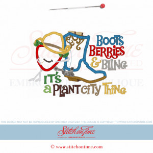 6158 Sayings : Boots Berries & Bling 5x7