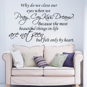 Why you close your eyes Bible Vinyl wall sticker quotes and sayings ...