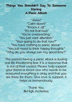Anxiety, panic attacks and depression...Illnesses you can't see..