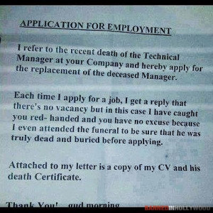 application for employment