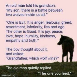 Feed the right wolf
