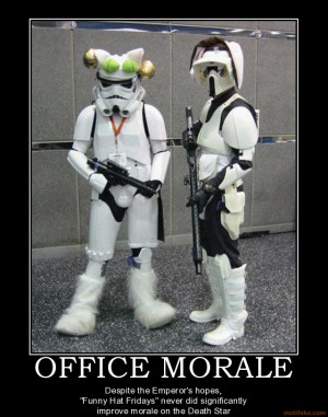 OFFICE MORALE - Despite the Emperor's hopes, 