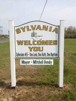 Four welcome signs were removed from the town of Sylvania, Ala. after ...
