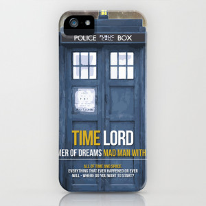 Doctor Who Quote - Stylized TARDIS Print iPhone & iPod Case