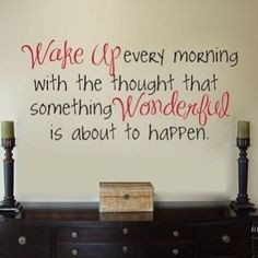 positive beds wall quotes wake up positive thoughts inspiration quotes ...