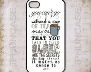 One Direction London Boy Band 'Cup of Tea' Song Lyrics Cute Quote Case ...
