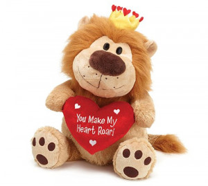 Adorable Plush Lion Valentines Stuffed Animal
