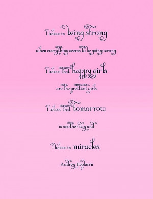 audrey hepburn quotes i believe in pink