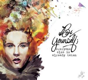 Be Yourself Drawing - Be Yourself Fine Art Print