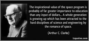 value of the space program is probably of far greater importance ...