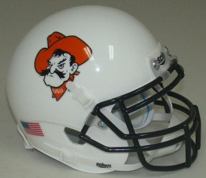Oklahoma State Cowboys White Pistol Pete Schutt Mini Authentic Helmet