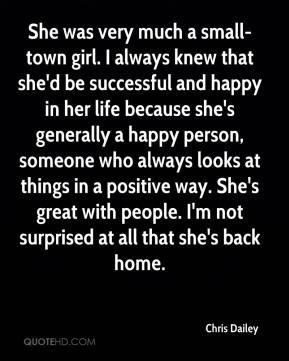 ... great with people. I'm not surprised at all that she's back home