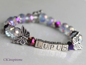 Lupus Awareness Butterfly Bracelet: Made to Order