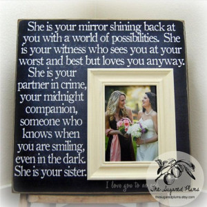 ... , Best Friend, Sister, Maid of Honor, Wedding Picture Frame16x16