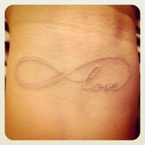 White Ink Love Quote Tattoo! This so should be our tattoo!! Elegant ...