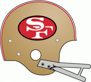 San Francisco Ers Helmet Logo Gold Red And White